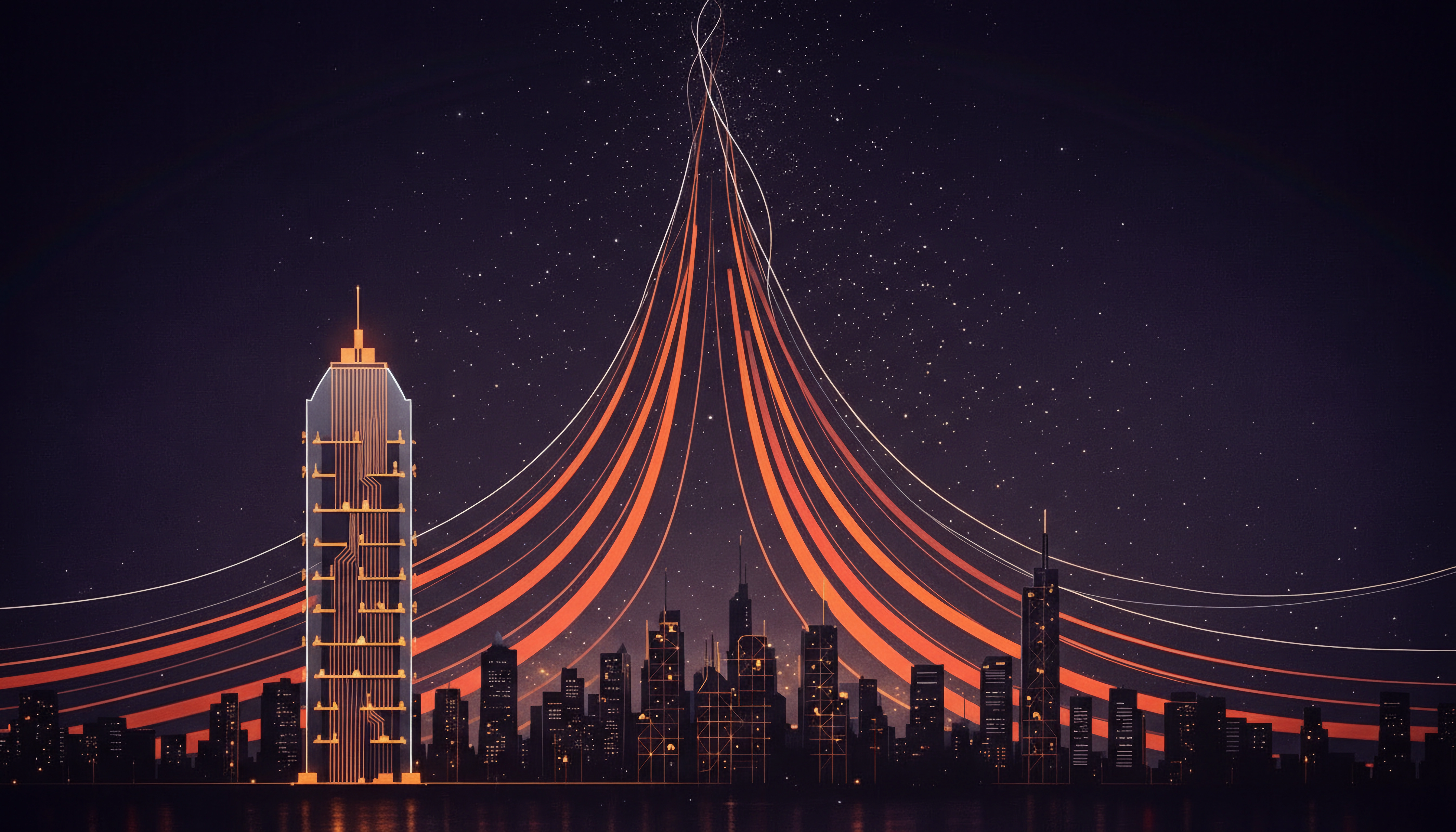 5G small cell infrastructure on a modern urban building